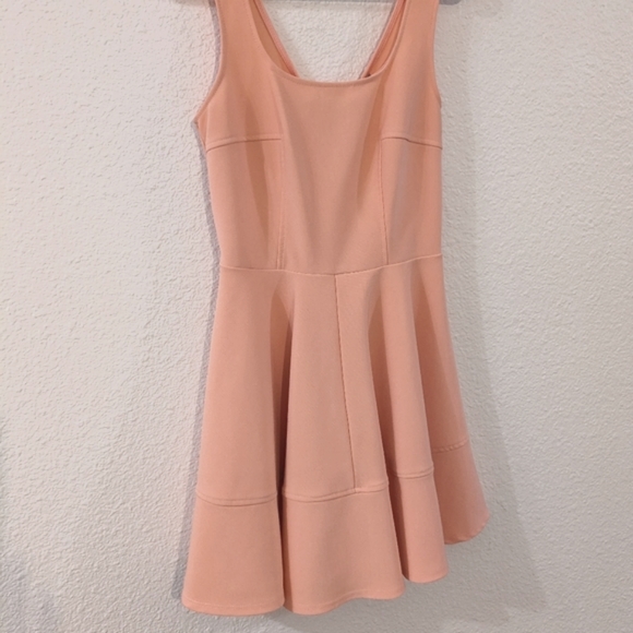 Lulu's Home Before Daylight Barbie Pink/Apricot Mini Skater Dress - Picture 10 of 13
